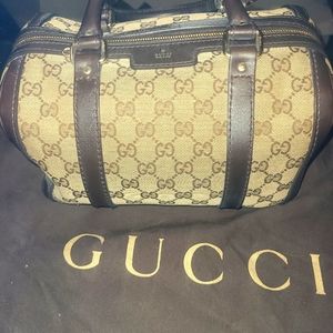 Gucci Vintage Bag GG Canvas Small